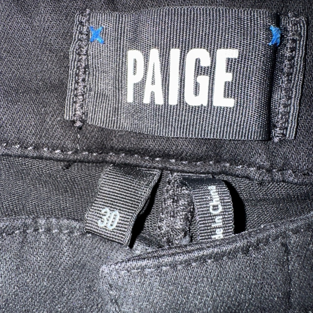 PAIGE Mayslie Joggers , Black Fog Luxe Coated color. Sz 30